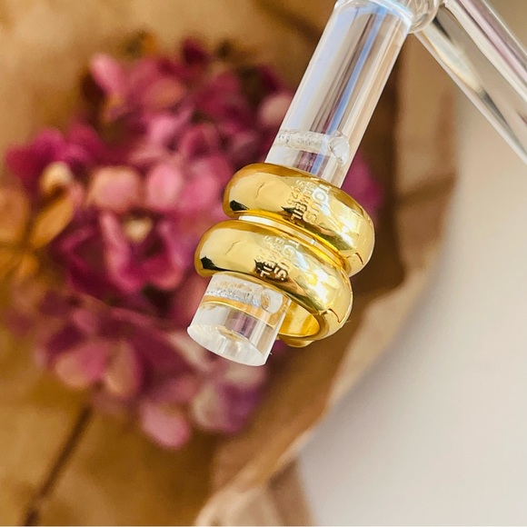 ! TOUS S925 Gold Overly Green Malachite Bear Mini Hoops Hinges Earrings - Picture 4 of 10